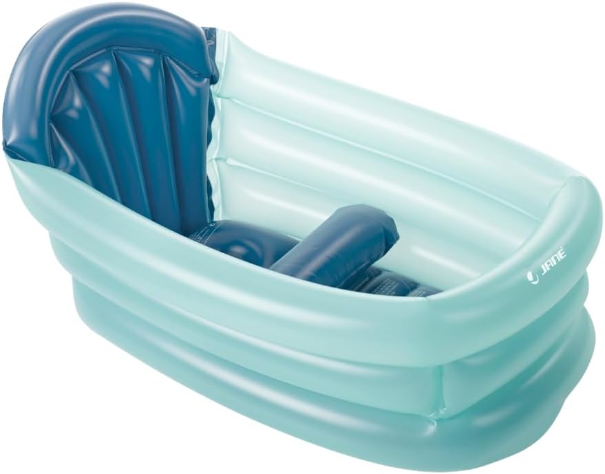 Detalle de Jané Vaschetta Gonfiabile Bambino 3 Posizioni – 30L, dalla Nascita, con Separatore e Poggiatesta, Antiscivolo, Blu