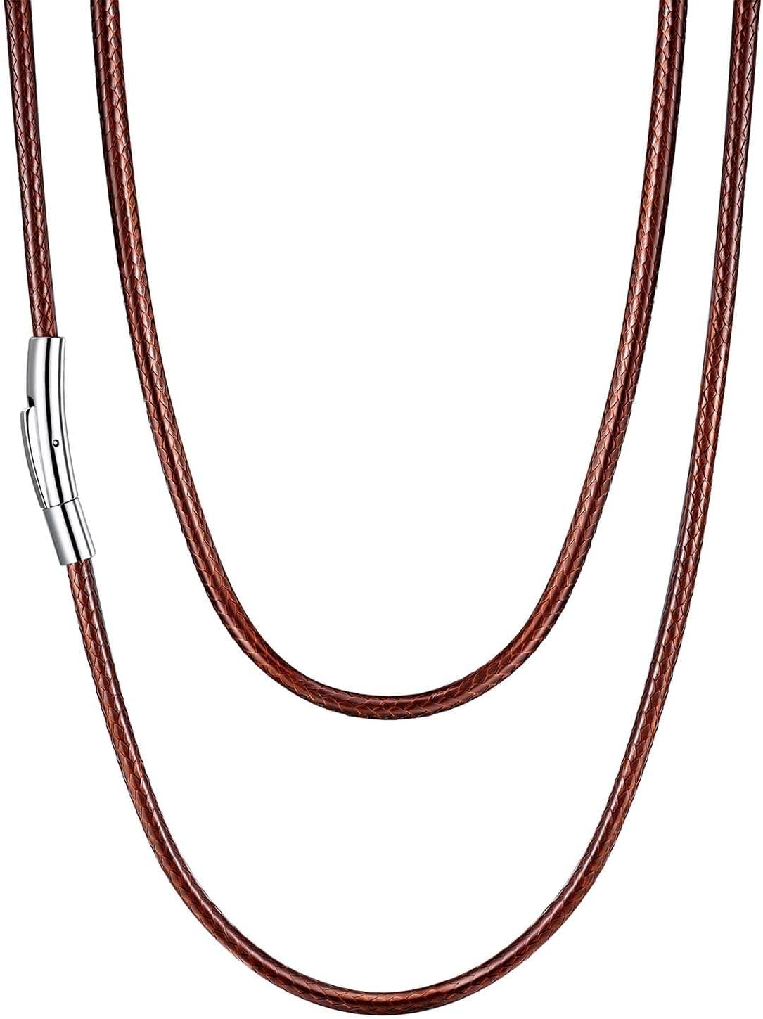 Detalle de U7 Collana pelle 41-76 cm unisex