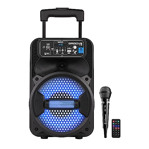 Detalle de Cefa Toys – Altavoz Bluetooth portátil de 100 W con micrófono, mando y iluminación LED