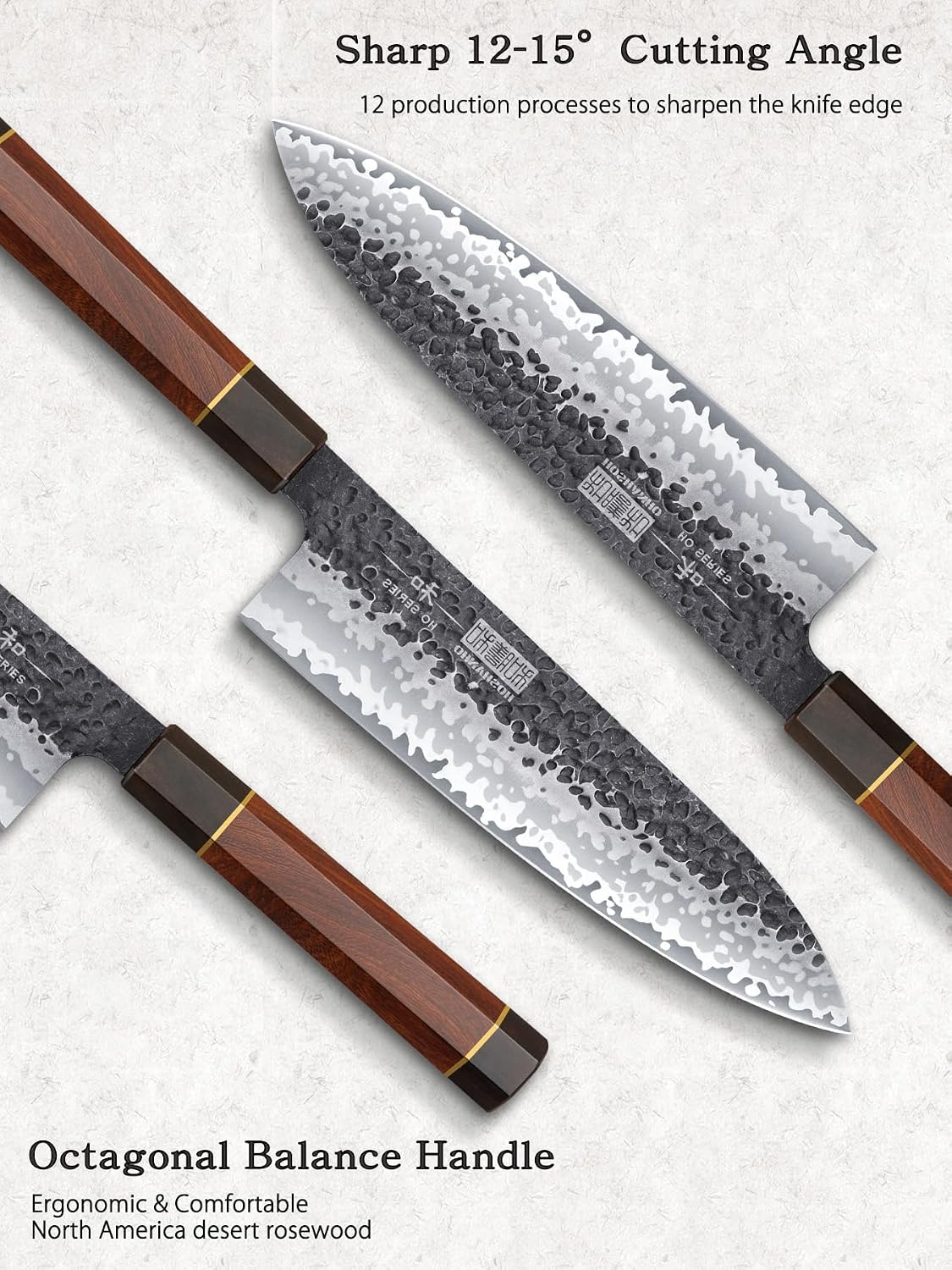 Detalle de HOSHANHO Kitchen Knife Set, High-Carbon Steel