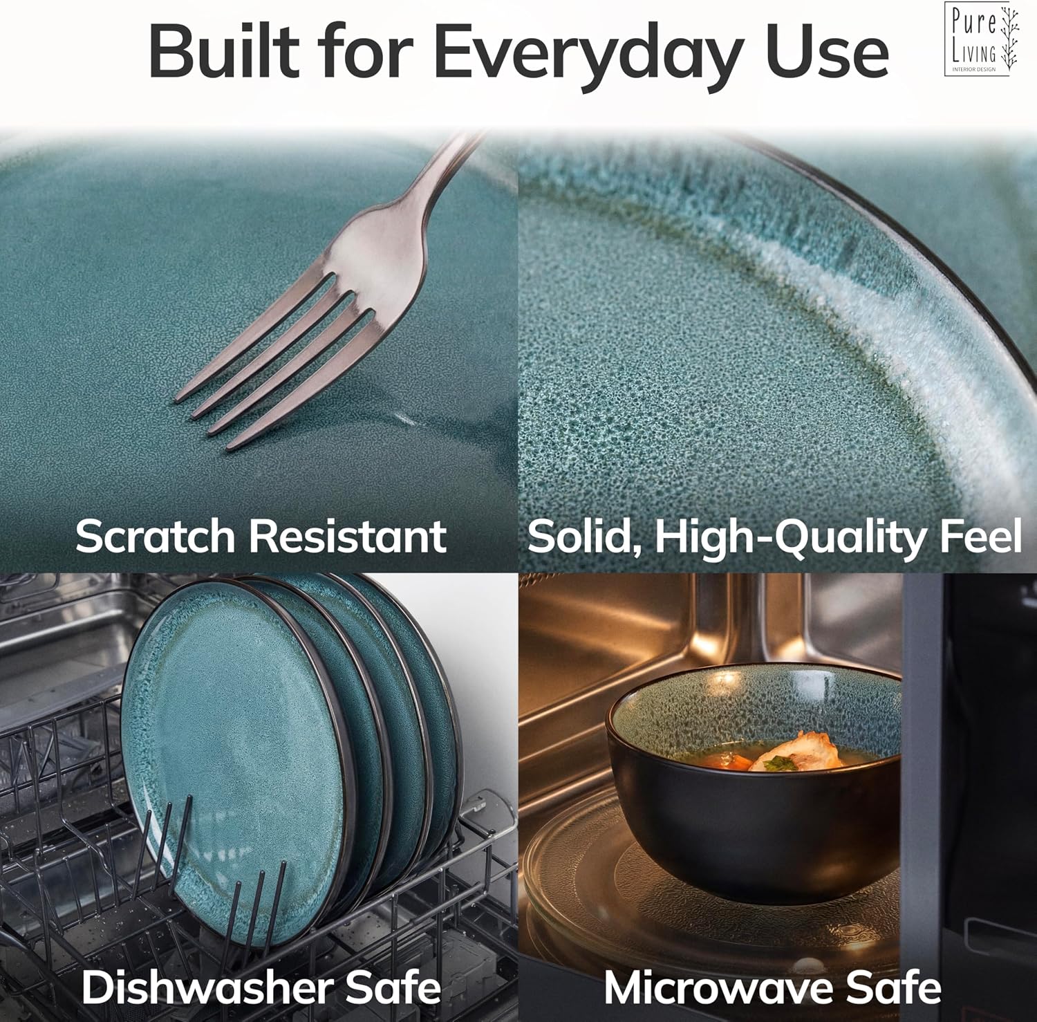 Thumbnail 3 de Modern Stoneware 16-Piece Dinnerware Set 🍽