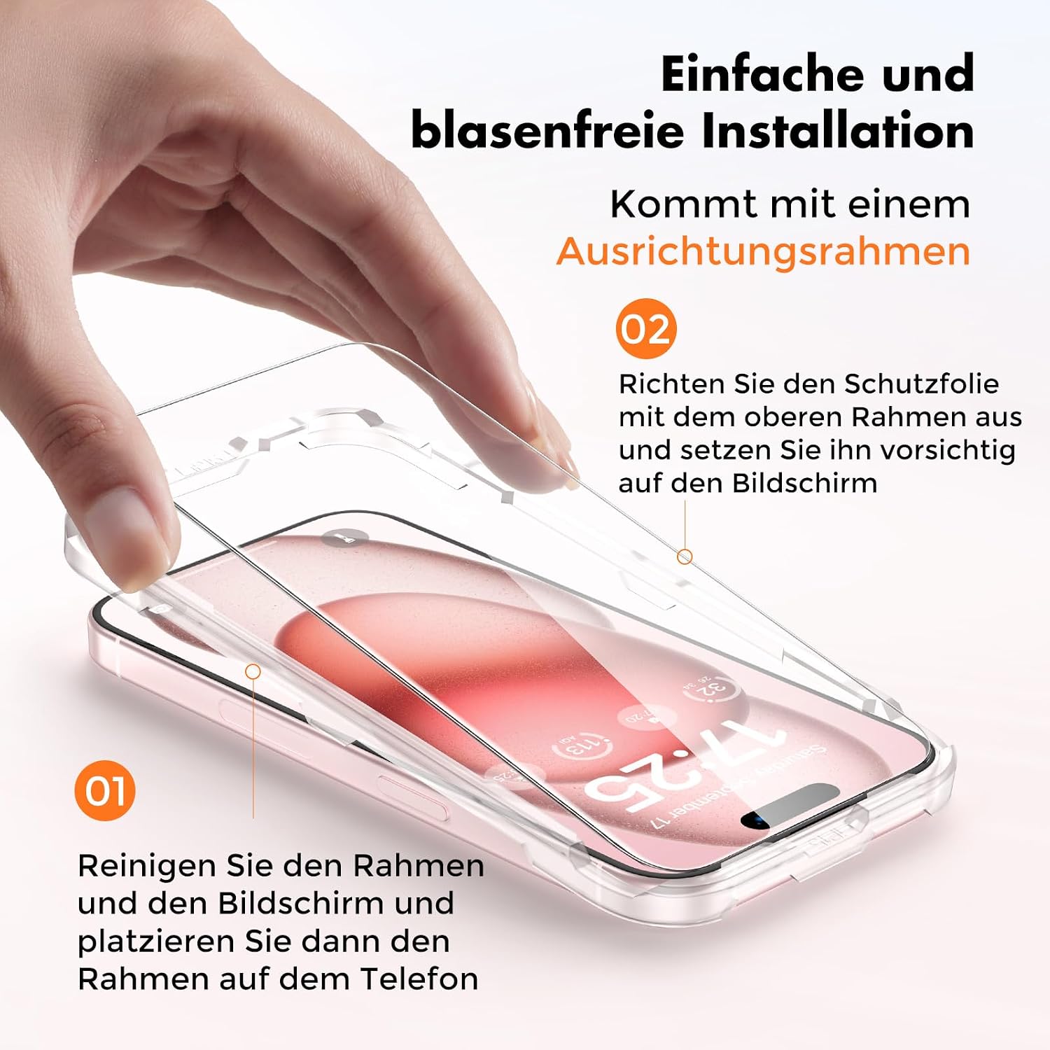 Thumbnail 6 de UNBREAKcable iPhone 15 Displayschutzfolie 3er Pack