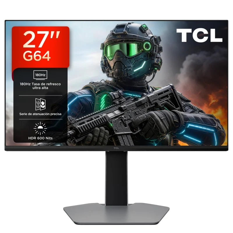 Detalle de Monitor TCL 27G64 de 27" VA MiniLED QHD 180 Hz HDR600 FreeSync