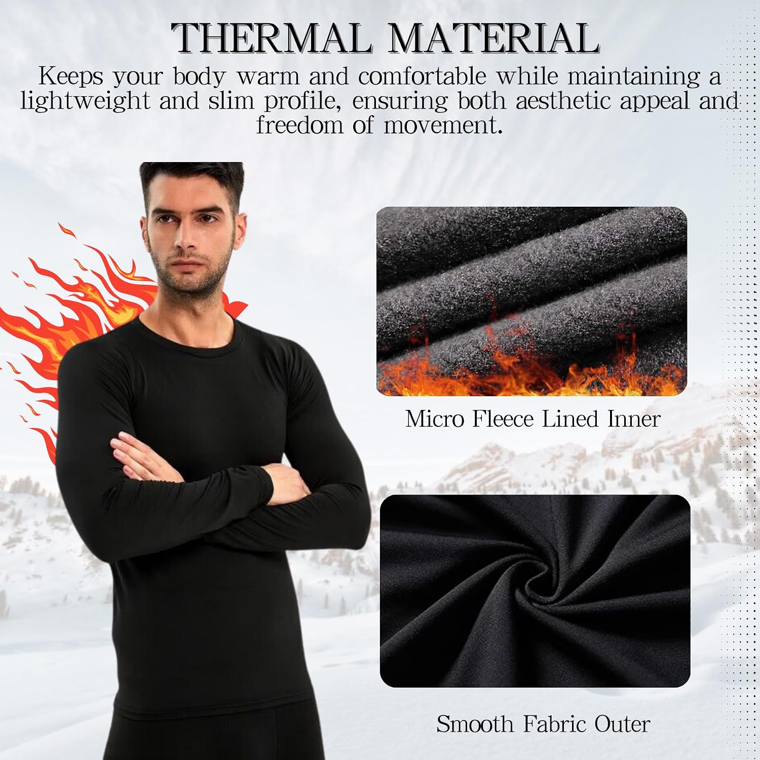 Detalle de AMZSPORT Maglia Compressione Uomo 2 pezzi 🏋