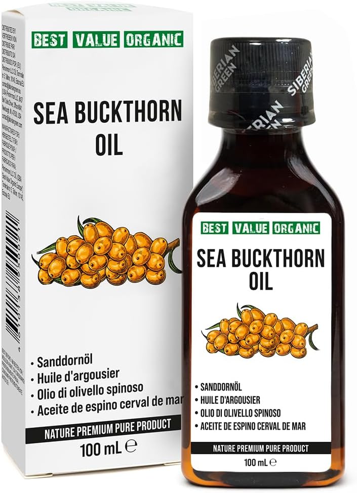Detalle 2 de Siberian Green Sea Buckthorn Oil, Cold-Pressed, Unrefined, 100 ml