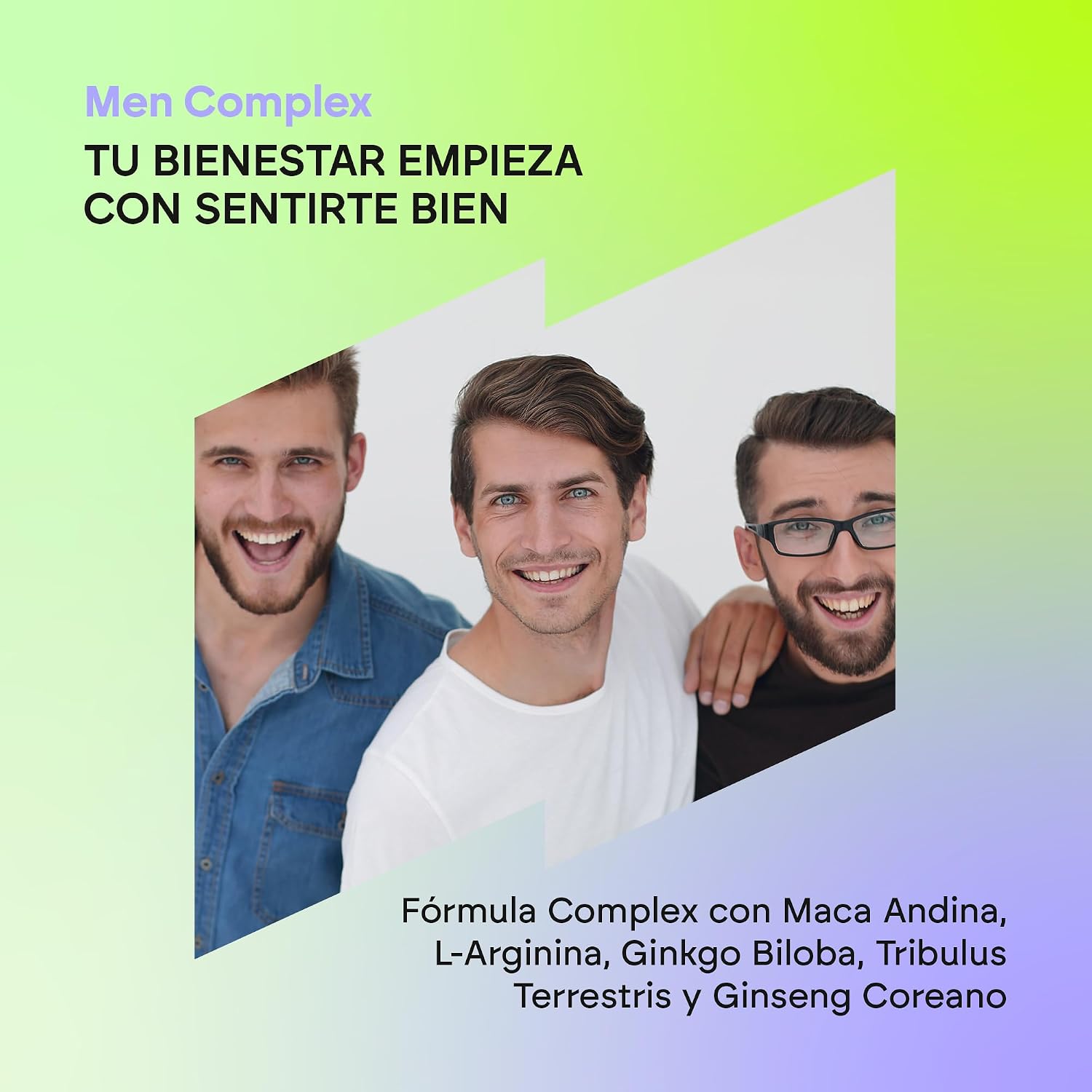 Detalle 2 de Vitaminas Testo Hombre Men Complex 500mg 90 cápsulas