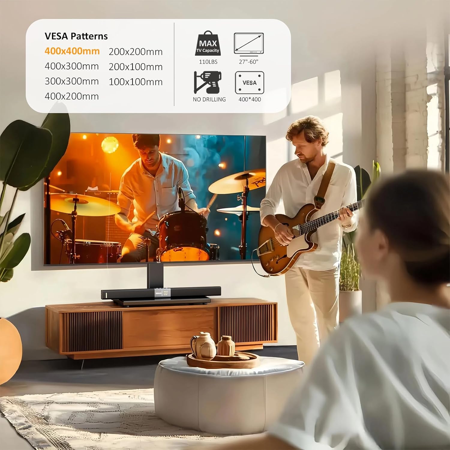 Thumbnail 1 de Universal TV Stand 27–60 inch adjustable TV stand