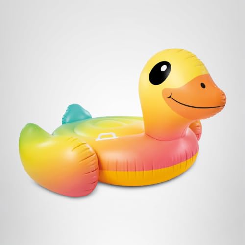 Detalle de Intex 57556 Cavalcabile Papera Giallo: gonfiabile sicuro e vivace per bambini dai 3 anni