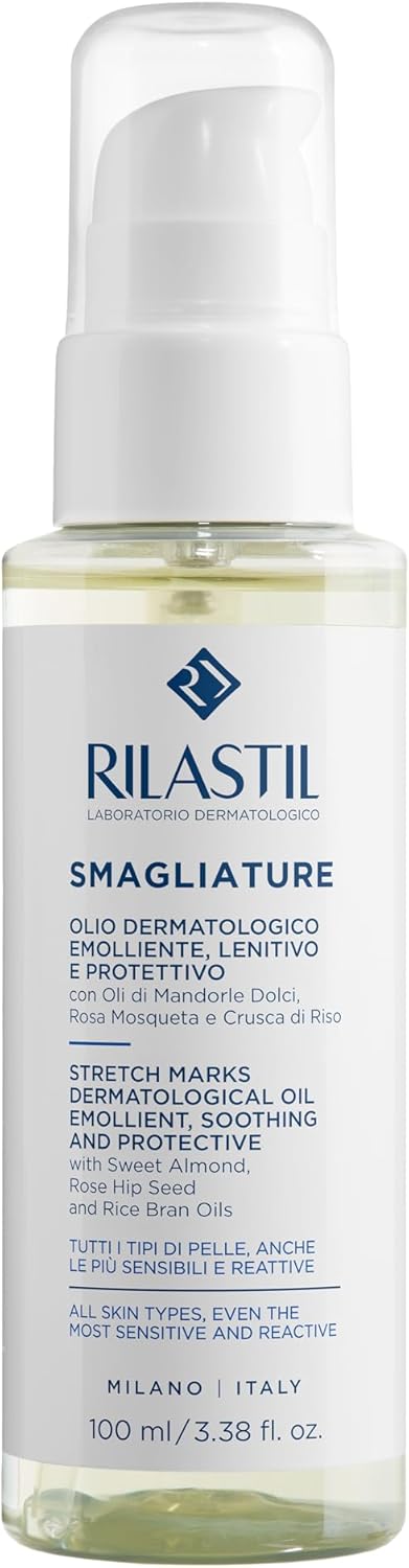 Detalle de Rilastil Olio Smagliature 100 ml: olio emolliente lenitivo e protettivo per la pelle