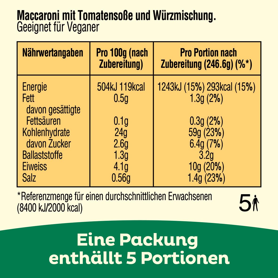 Detalle de MIRACOLI™ 5 Portionen Maccaroni Klassiker – schnelle Maccaroni nach italienischer Art, ohne künstliche Zusätze