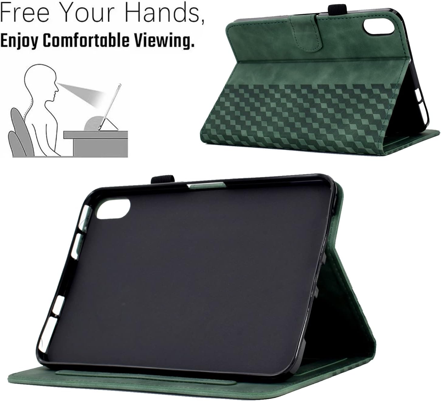 Thumbnail 2 de Vkooer Leather Folio Case for Lenovo Tab P11 2nd Gen 11.5" (2022) – Dark Green