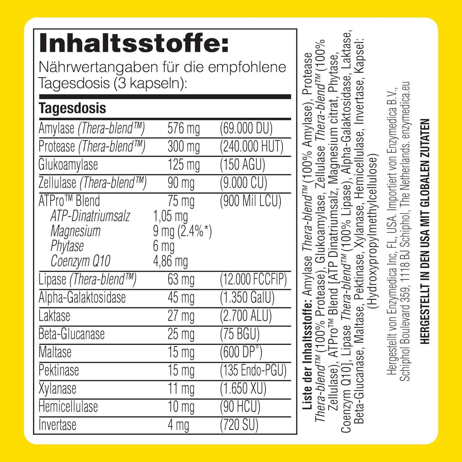 Thumbnail 3 de Digest Gold von Enzymedica: schnell wirkende Enzym-Formel gegen Gase & Blähungen (180 Kapseln)