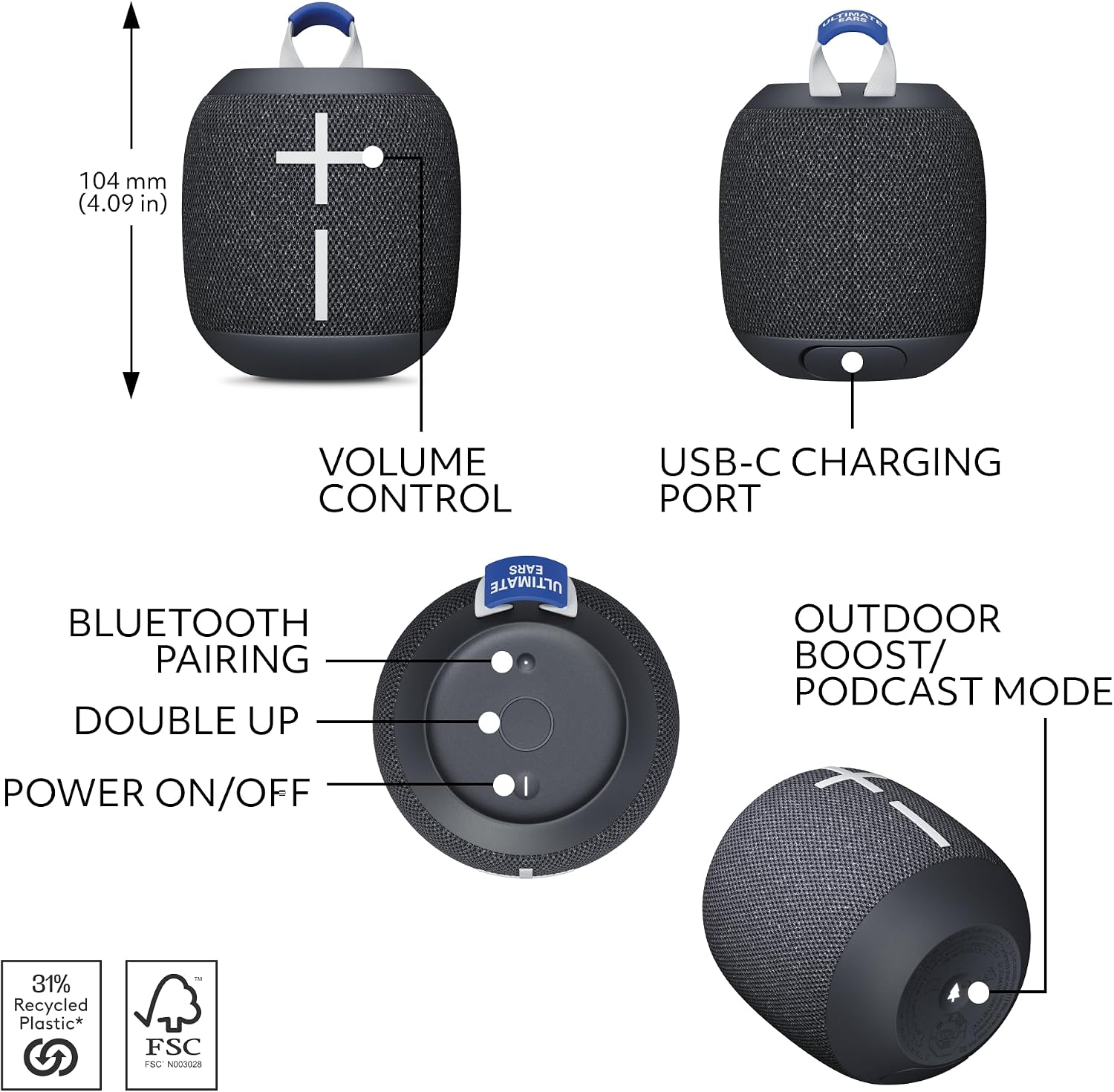 Thumbnail 4 de Ultimate Ears Wonderboom 4 14 Hours Portable Speaker