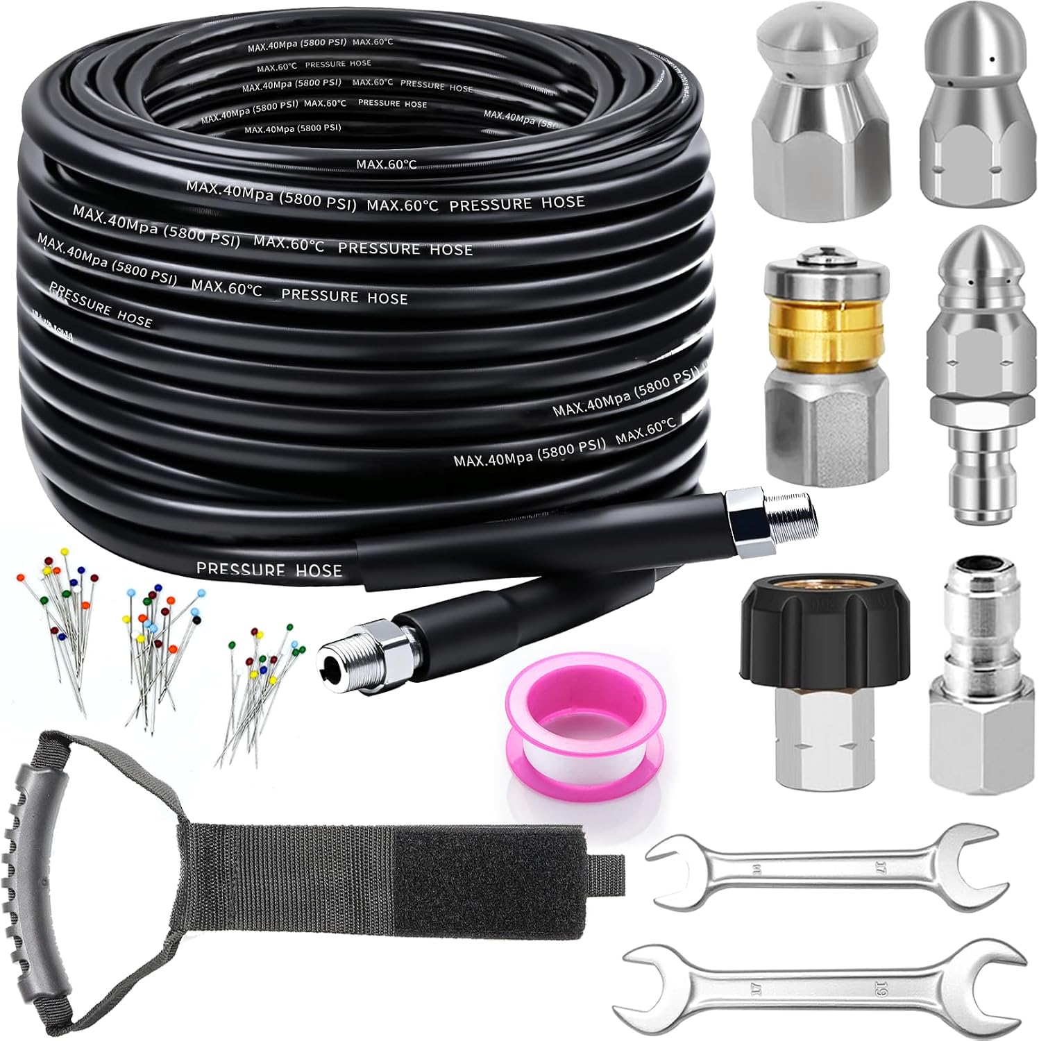 Detalle de Sewer Jetter Kit for Pressure Washer, 100-ft Hose