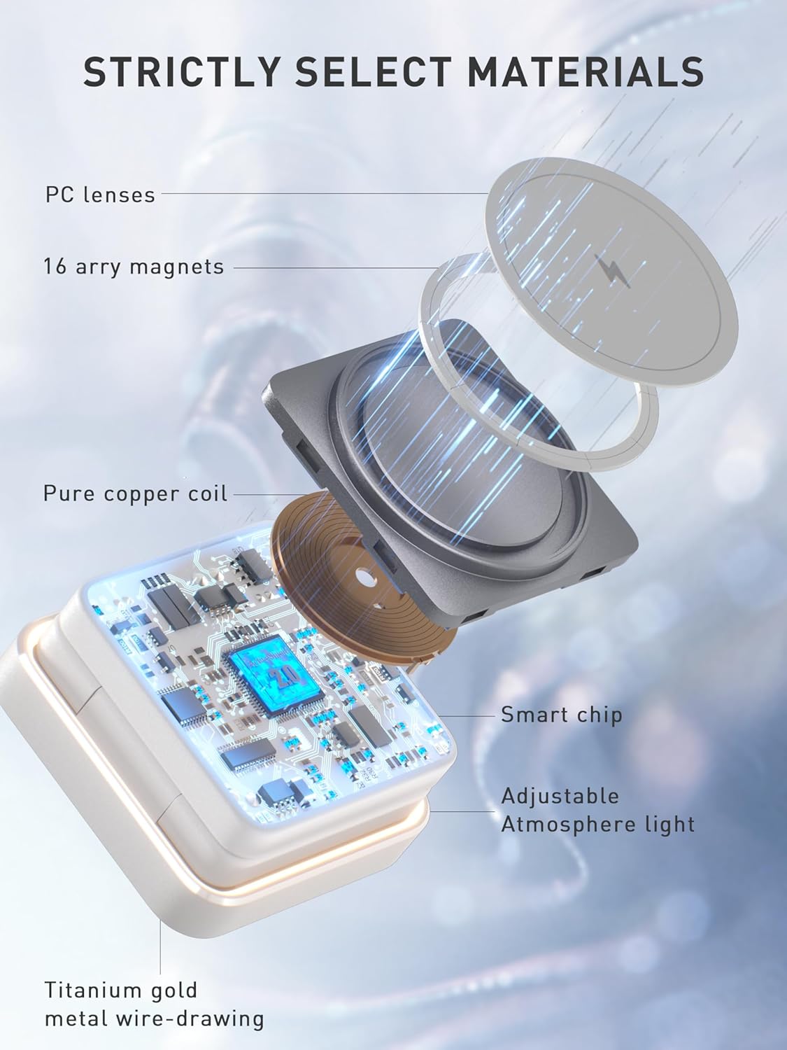 Thumbnail 3 de tigratigro Caricatore Wireless 3 in 1 pieghevole con MagSafe (argento) per iPhone 16/15/14/13/12, Apple Watch e AirPods