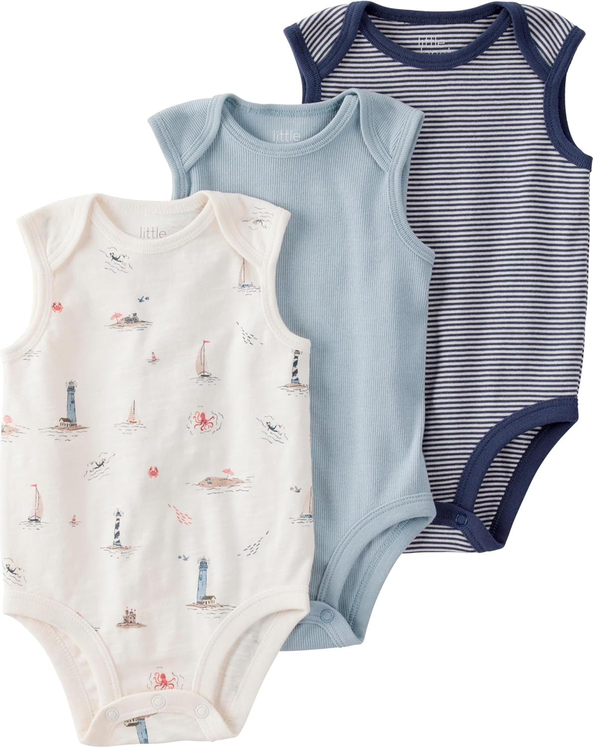 Thumbnail 6 de Little Planet by Carter's Unisex Baby 3-Pack Short Sleeve Bodysuits – Organic Cotton