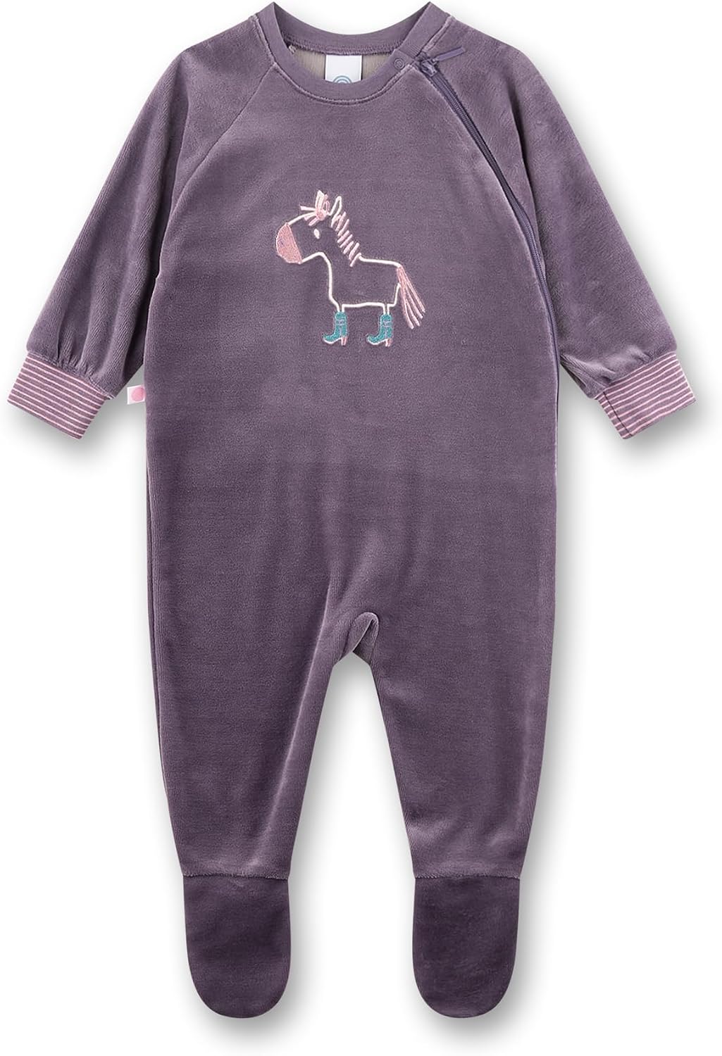 Detalle 2 de Sanetta Baby-Strampler lila EsLe aus Nicki – angenehmer Zweiteiler für Mädchen