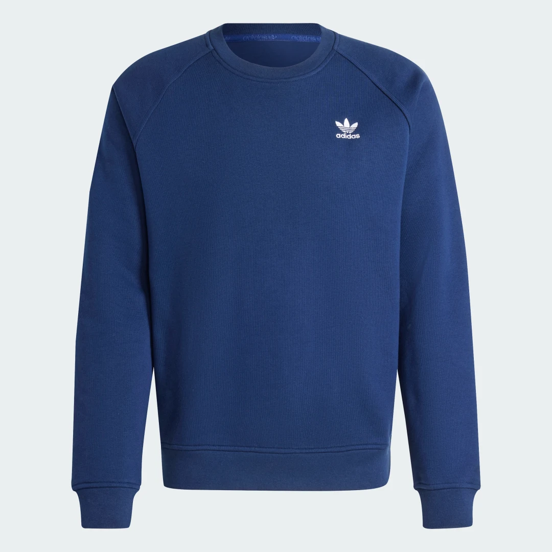 Detalle 2 de Sudadera cuello redondo Trefoil Essentials de Adidas - azul