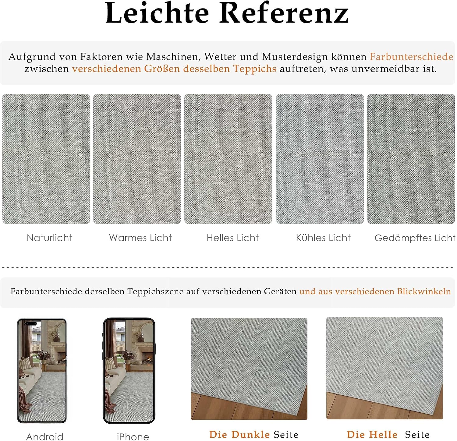Detalle 2 de PureCozy Outdoor Teppich 200x300 cm – Jute-Look, wetterfest, rutschfest und waschbar