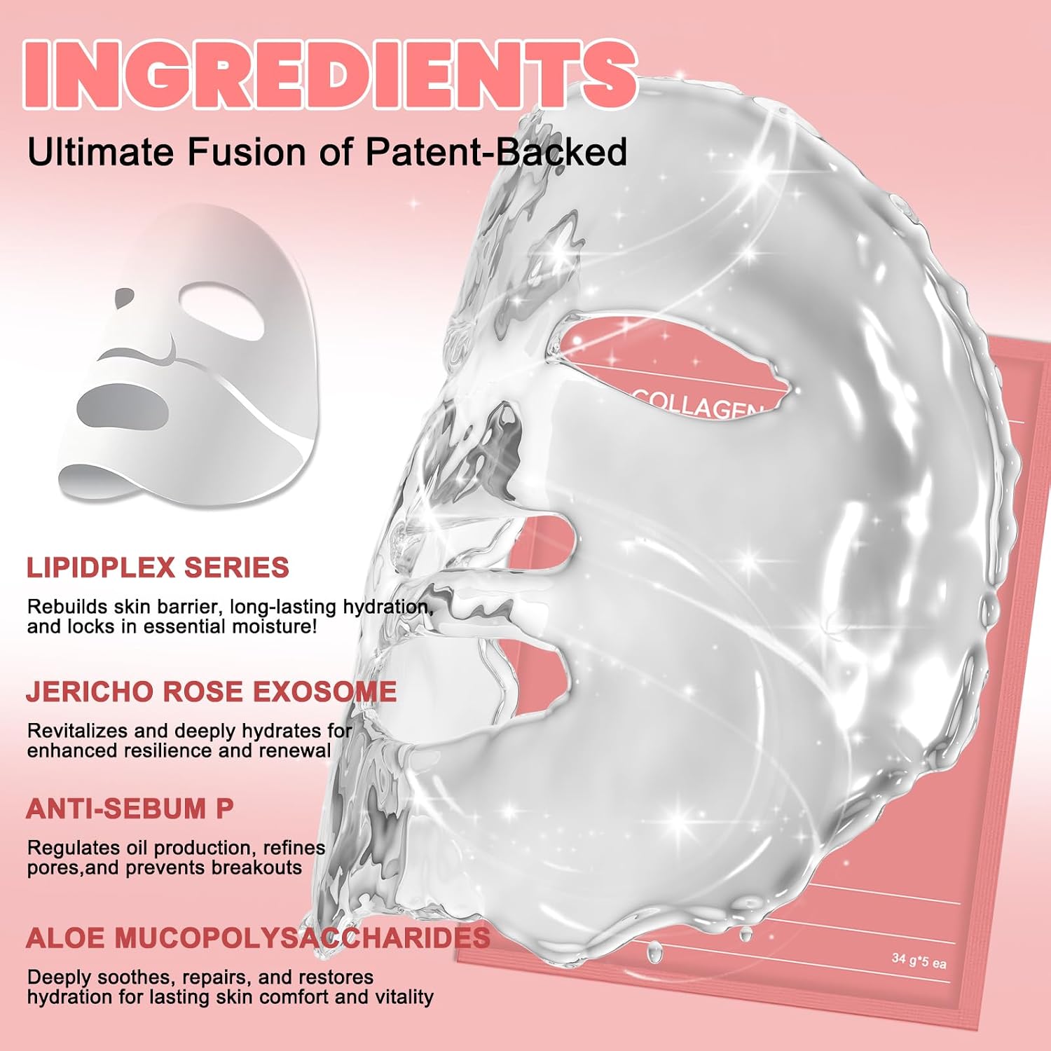Thumbnail 6 de Masque Collagene Visage 5 pièces