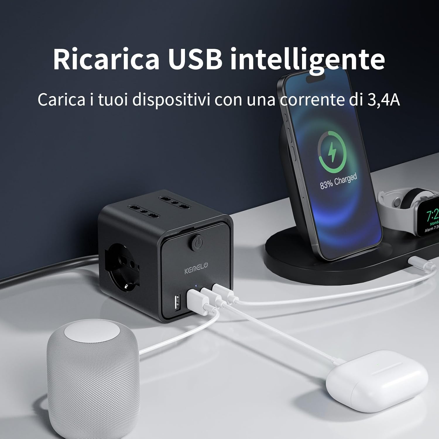 Thumbnail 2 de Ciabatta Multipresa 5 m con USB 🔌