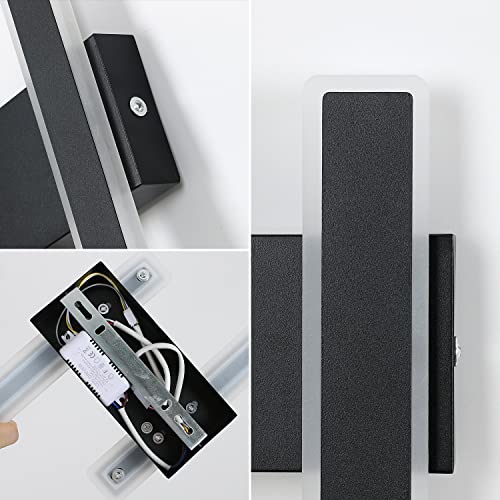 Detalle 2 de Aplique Pared Interior LED Comely 32W regulable (3000K/4500K/6000K) – Negro
