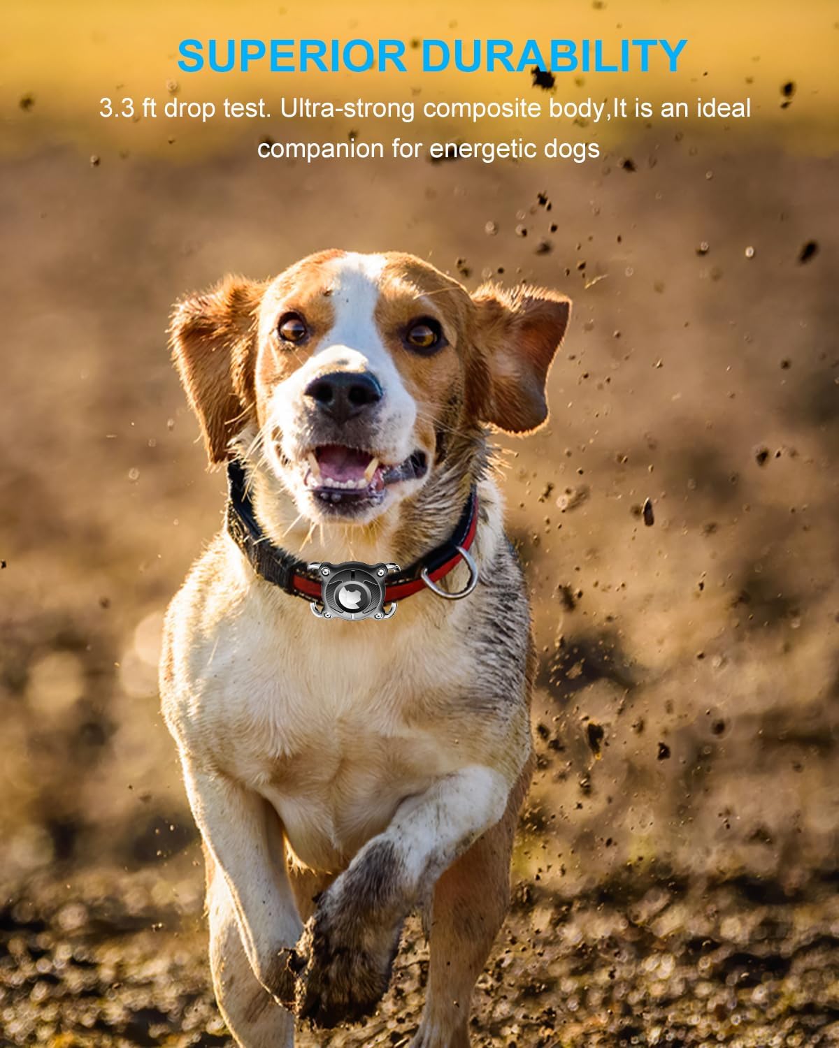 Detalle 2 de Airtag Dog Collar Holder — Waterproof, Removable Metal Loop, Fits 3cm Width Collars