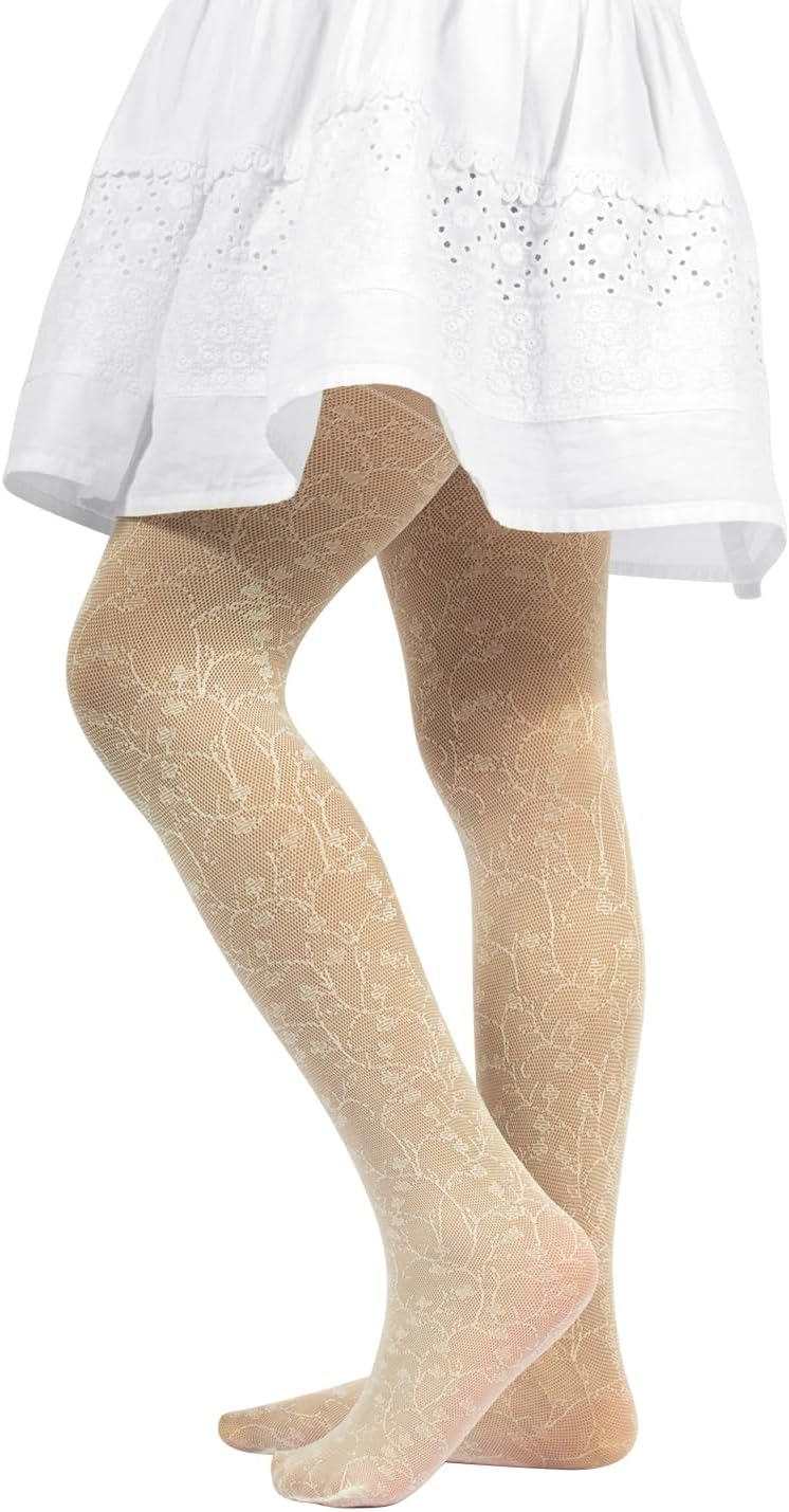 Detalle 2 de CALZITALY PACK 1/2 Collant Bambina Fantasia Floreale 40 DEN – Made in Italy