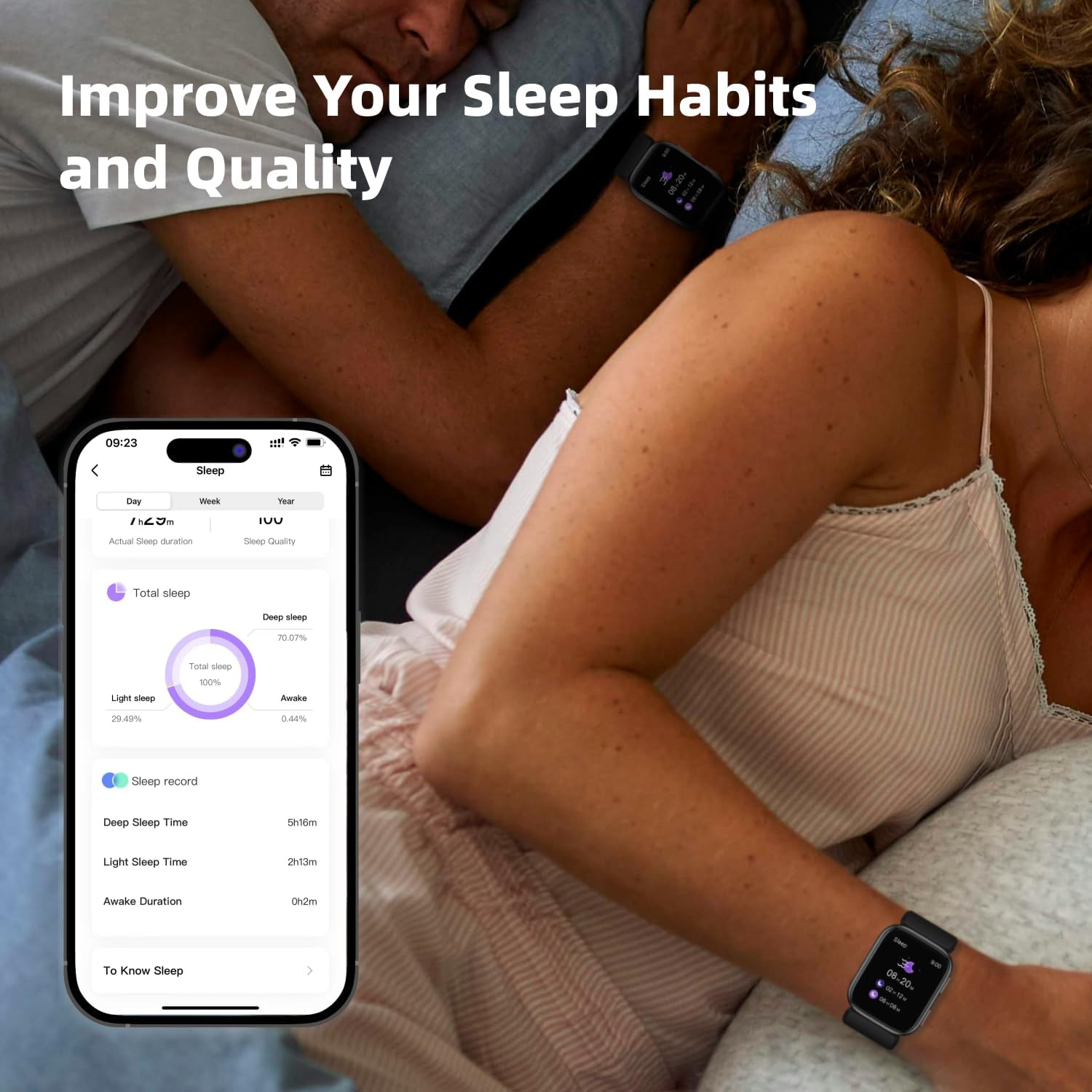 Thumbnail 3 de Blood Pressure Smart Watch with 1.95" Display and Inflatable Cuff