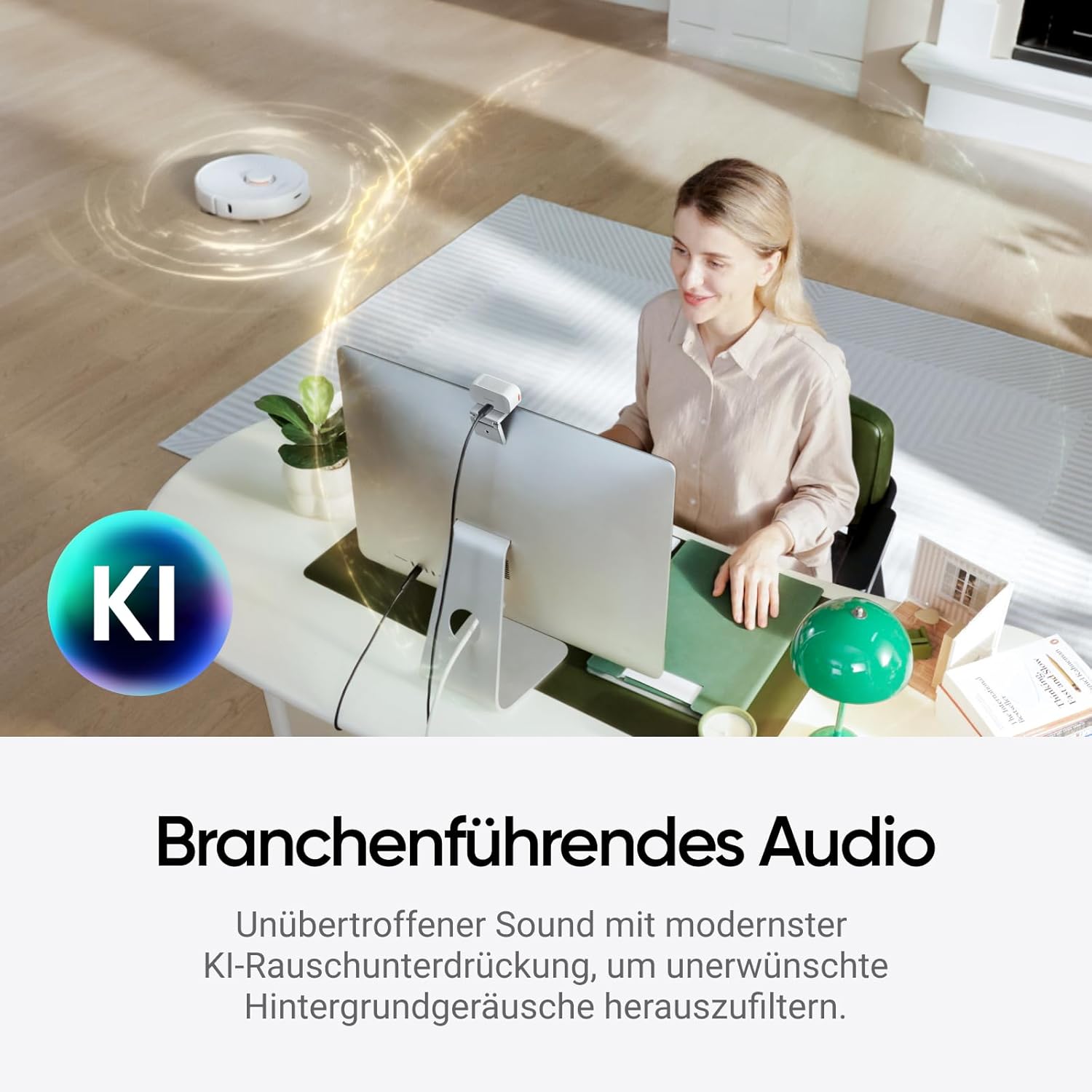 Thumbnail 2 de Insta360 Link 2C Standard Bundle Polarweiß – 4K Webkamera mit intelligenter Auto-Fokussierung und Gestensteuerung