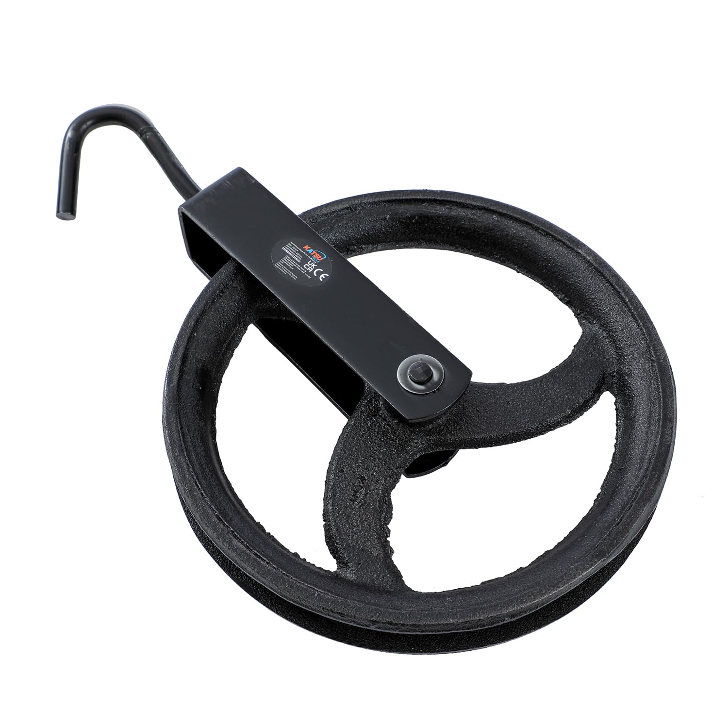 Thumbnail 3 de KATSU Tools 250mm gin wheel scaffolding rope pulley with swivel hook (182127)