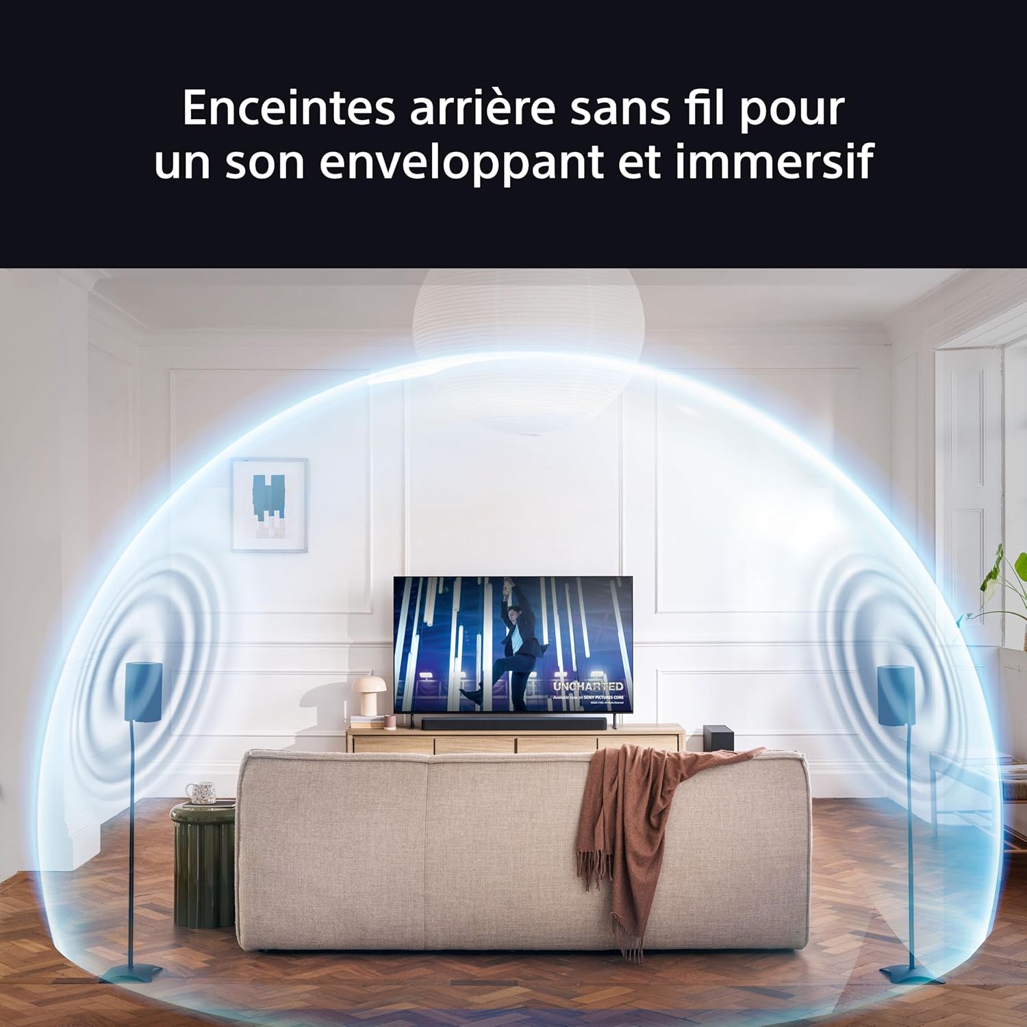 Detalle de Sony BRAVIA Theatre 8 Haut-parleurs arrière sans fil : son surround 360° et IMAX Enhanced pour votre salon