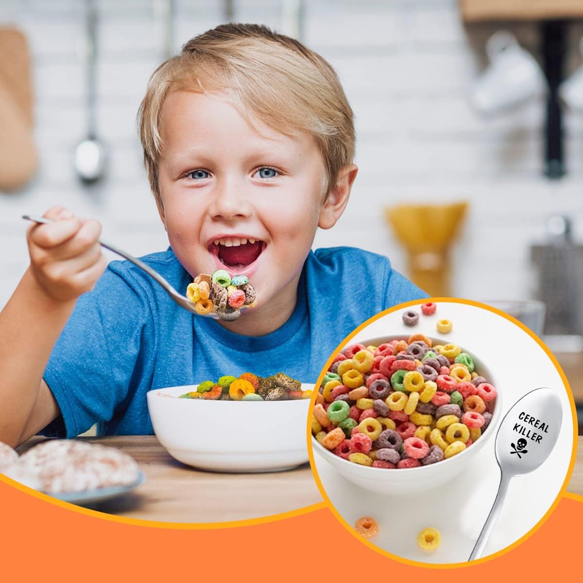 Detalle de Stainless Steel Cereal Spoon 7.99-Inch