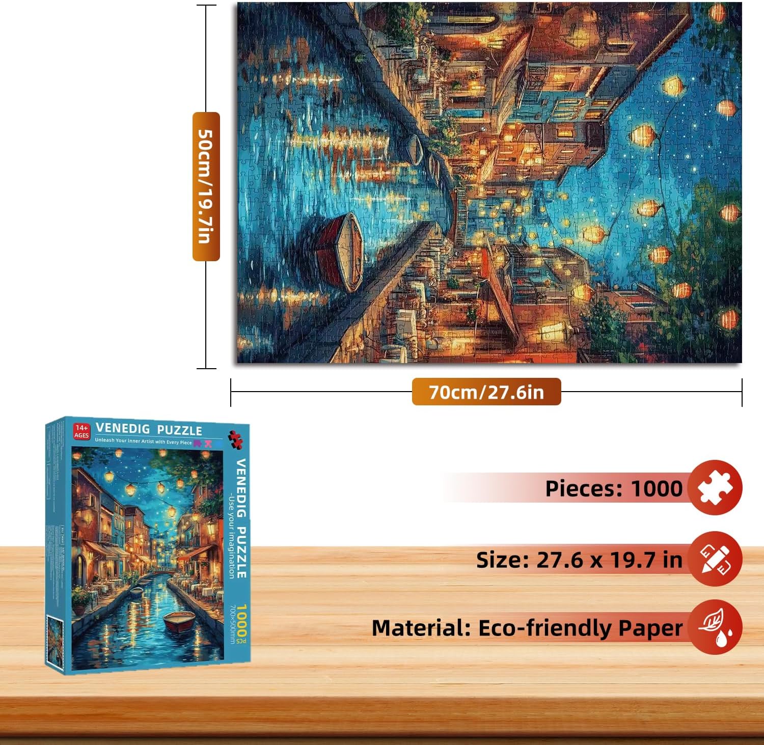 Thumbnail 2 de Puzzle 1000 Teile Landschaft 70x50cm