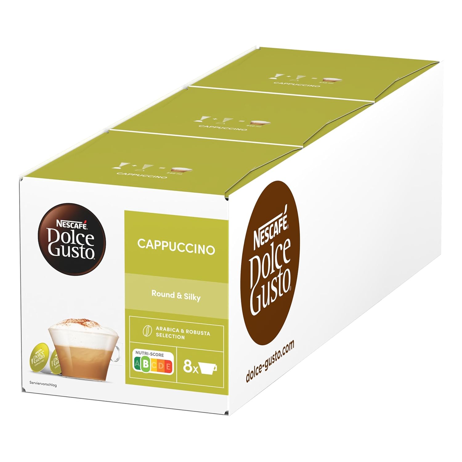 Detalle de NESCAFÉ Dolce Gusto Cappuccino Kaffeekapseln – 6er Pack (6 × 16 Kapseln)