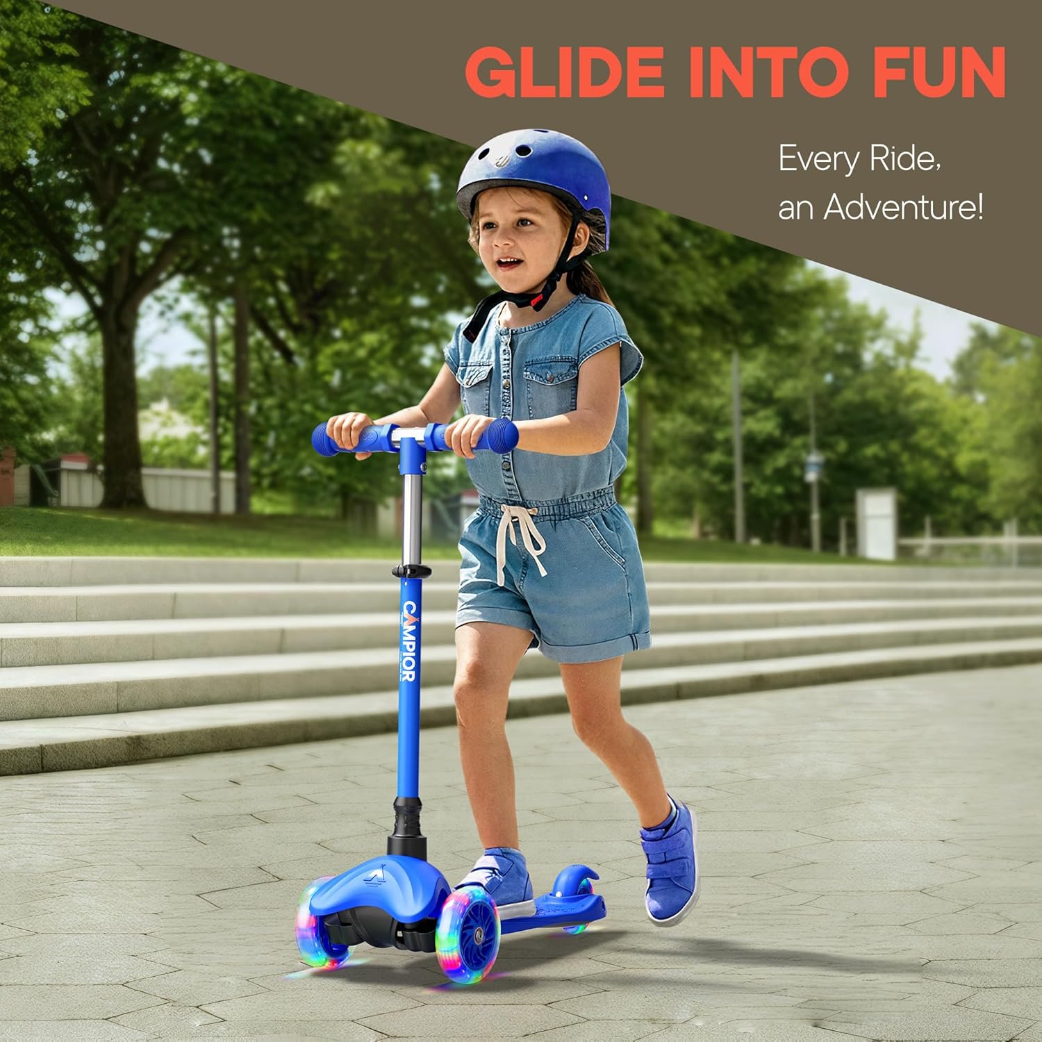Thumbnail 2 de Blue Mini 3-Wheel Scooter 120mm 🛴