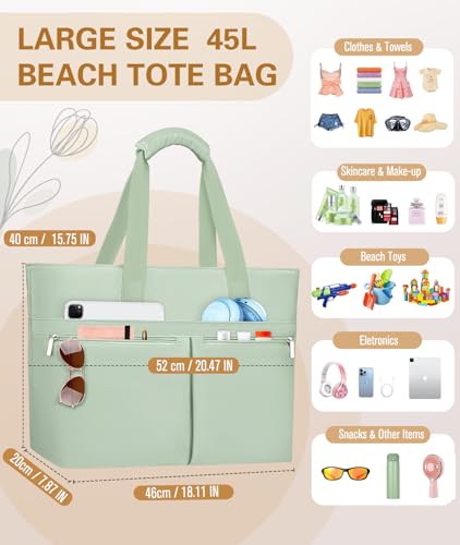 Thumbnail 3 de ENONEO Bolsa Playa Mujer Grande XXL: Dúo de practicidad y estilo para tus viajes