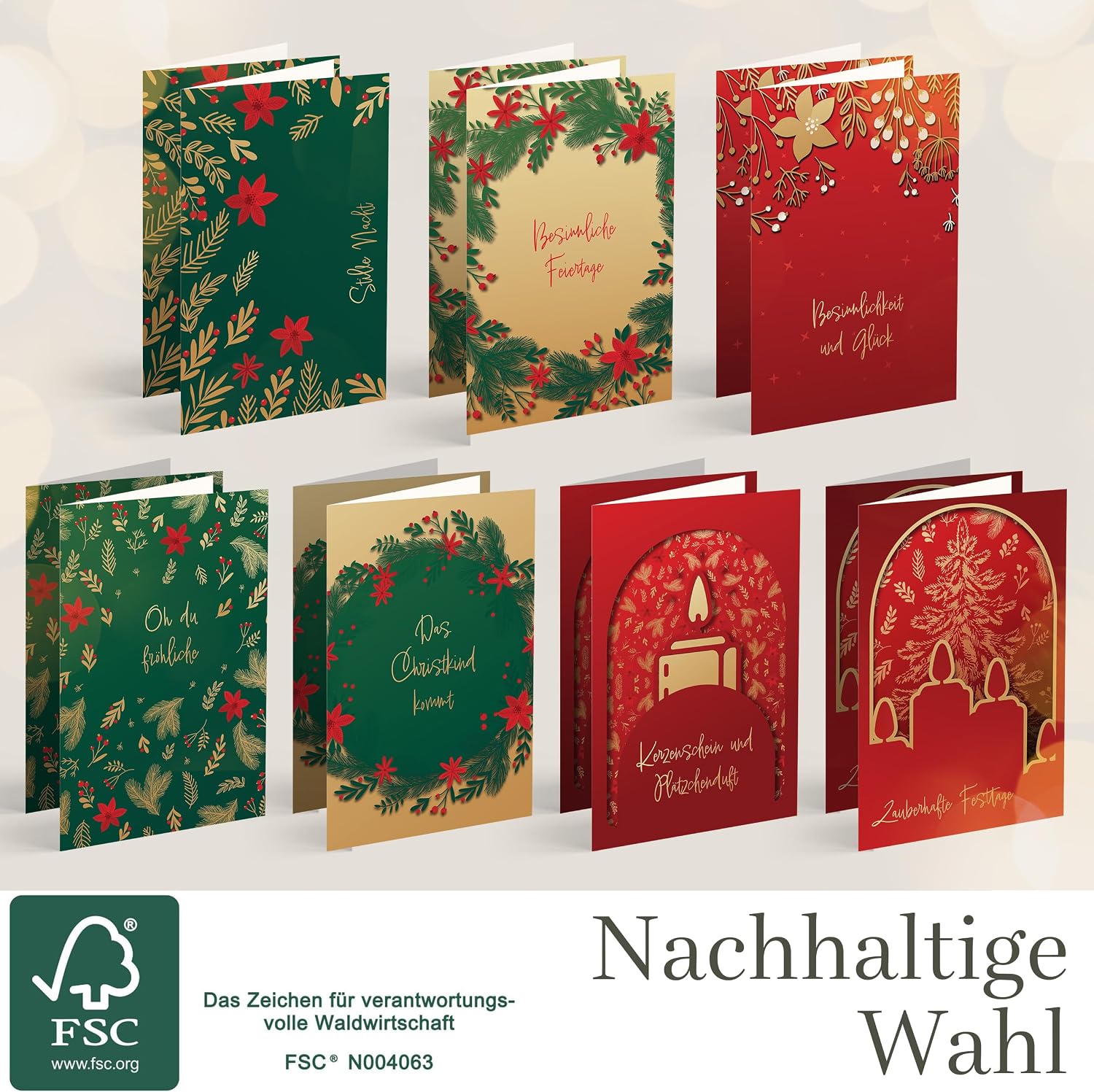 Thumbnail 6 de Weihnachtskarten Set A6 mit Umschlägen 14