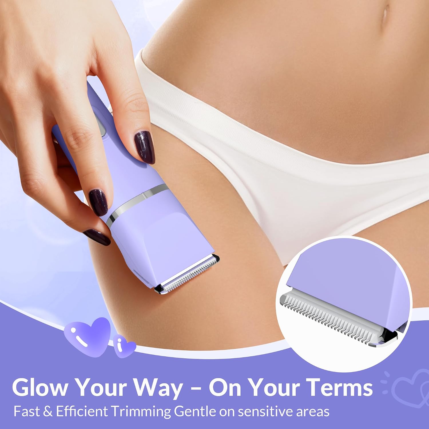 Detalle de KINGTEE 5-in-1 Electric Bikini Trimmer for Women