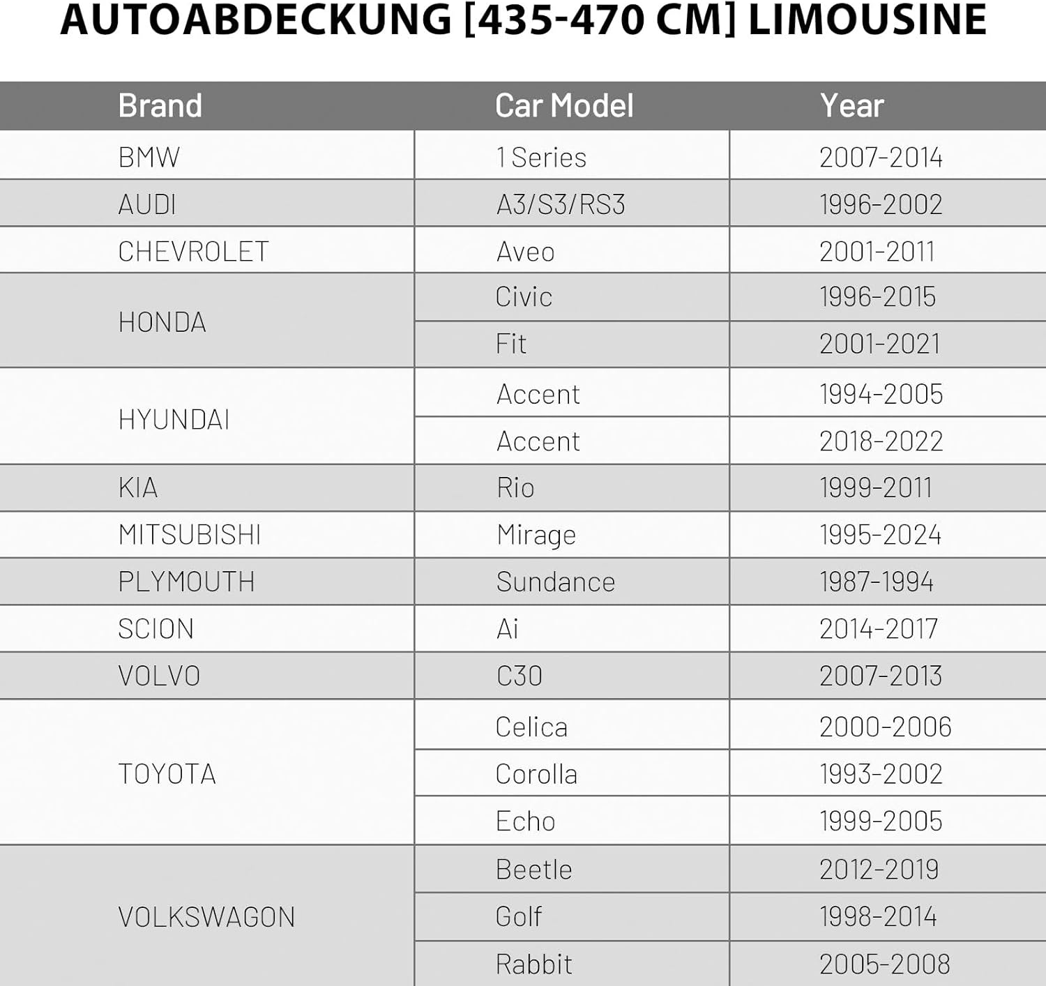 Thumbnail 1 de Favoto Autoabdeckung Vollgarage für Limousine 435–470 cm – Staub- und Wasserdicht, inkl. Transportbeutel