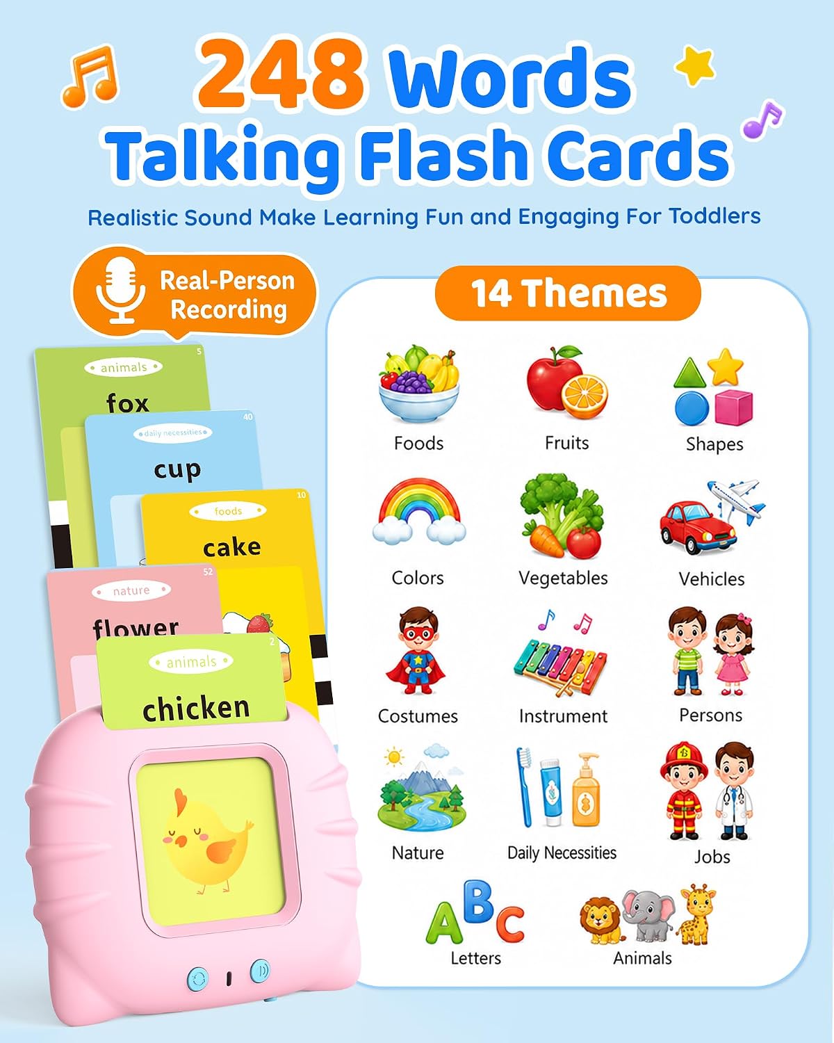 Thumbnail 2 de Aullsaty Talking Flash Cards 248 sight words 🧩
