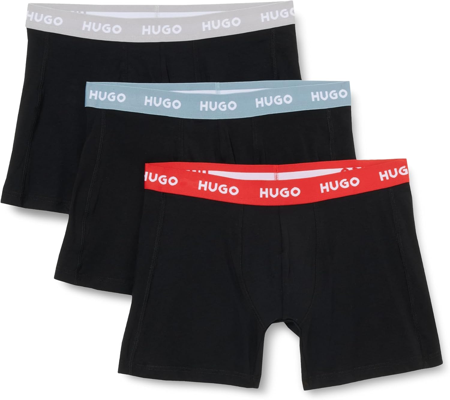 Detalle de Lot de 3 Boxers moulants avec logo en coton extensible