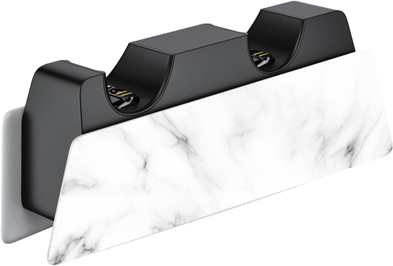 Thumbnail 4 de playvital Seamless White Marble Full Set Skin Decal for PS5 Disc Edition