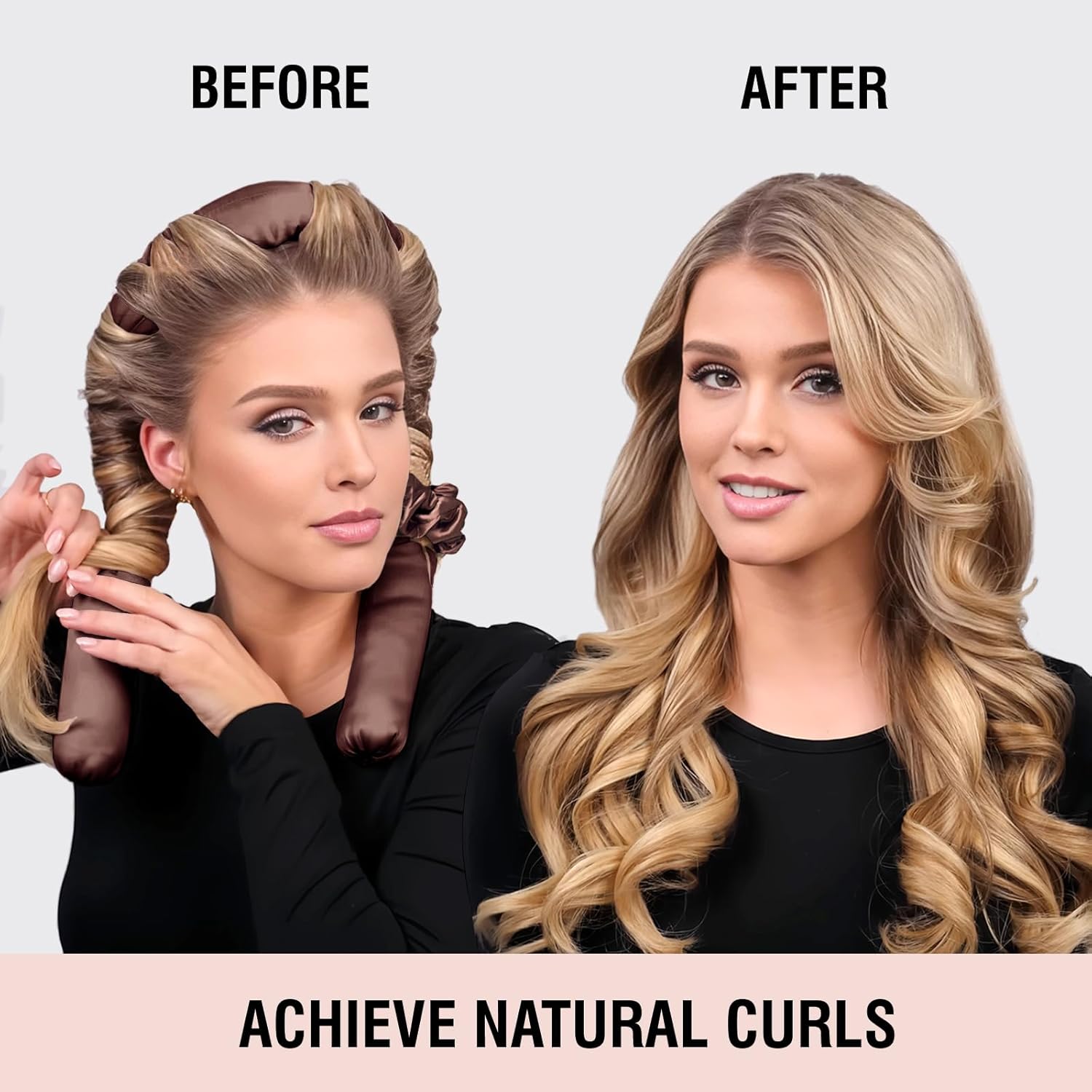 Thumbnail 1 de BLINKEEN Jumbo Heatless Hair Curler Set — Satin Overnight Curls (Burgundy)