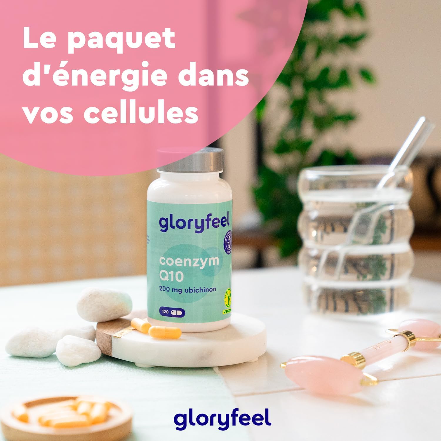 Thumbnail 6 de Gloryfeel Coenzyme Q10 200 mg Pure – 120 capsules véganes, biodisponibilité élevée