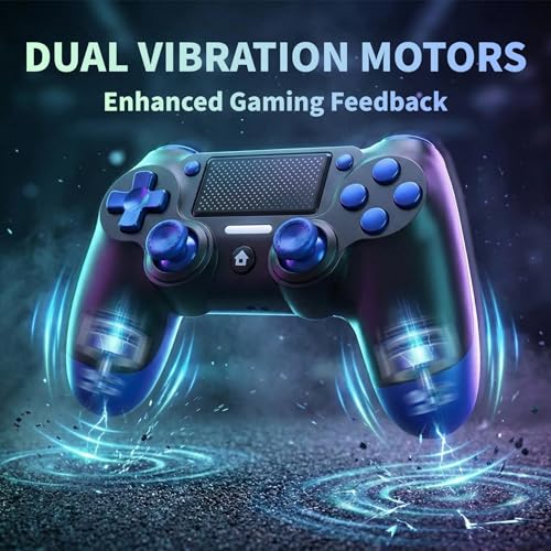 Detalle 2 de Mando Inalámbrico BJXOZ para PS4/PC: precisión, vibración y panel táctil con audio de 3,5 mm