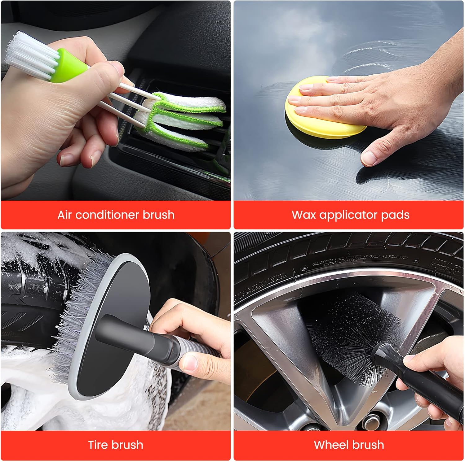Thumbnail 5 de GUANJUNE 18Pcs Car Wash Cleaning Kit – Comprehensive Detailing Set for Interior and Exterior Care
