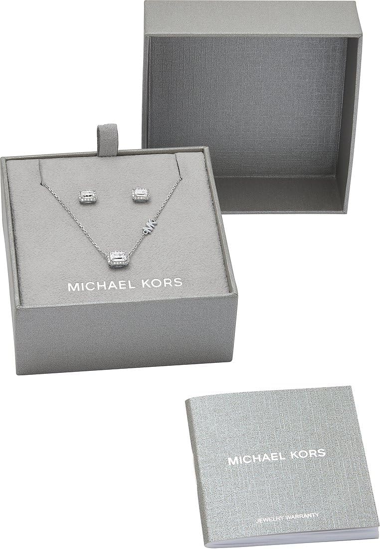 Thumbnail 3 de Michael Kors parure femme en pierres semi-précieuses (collier + boucles d’oreilles) couleur argent