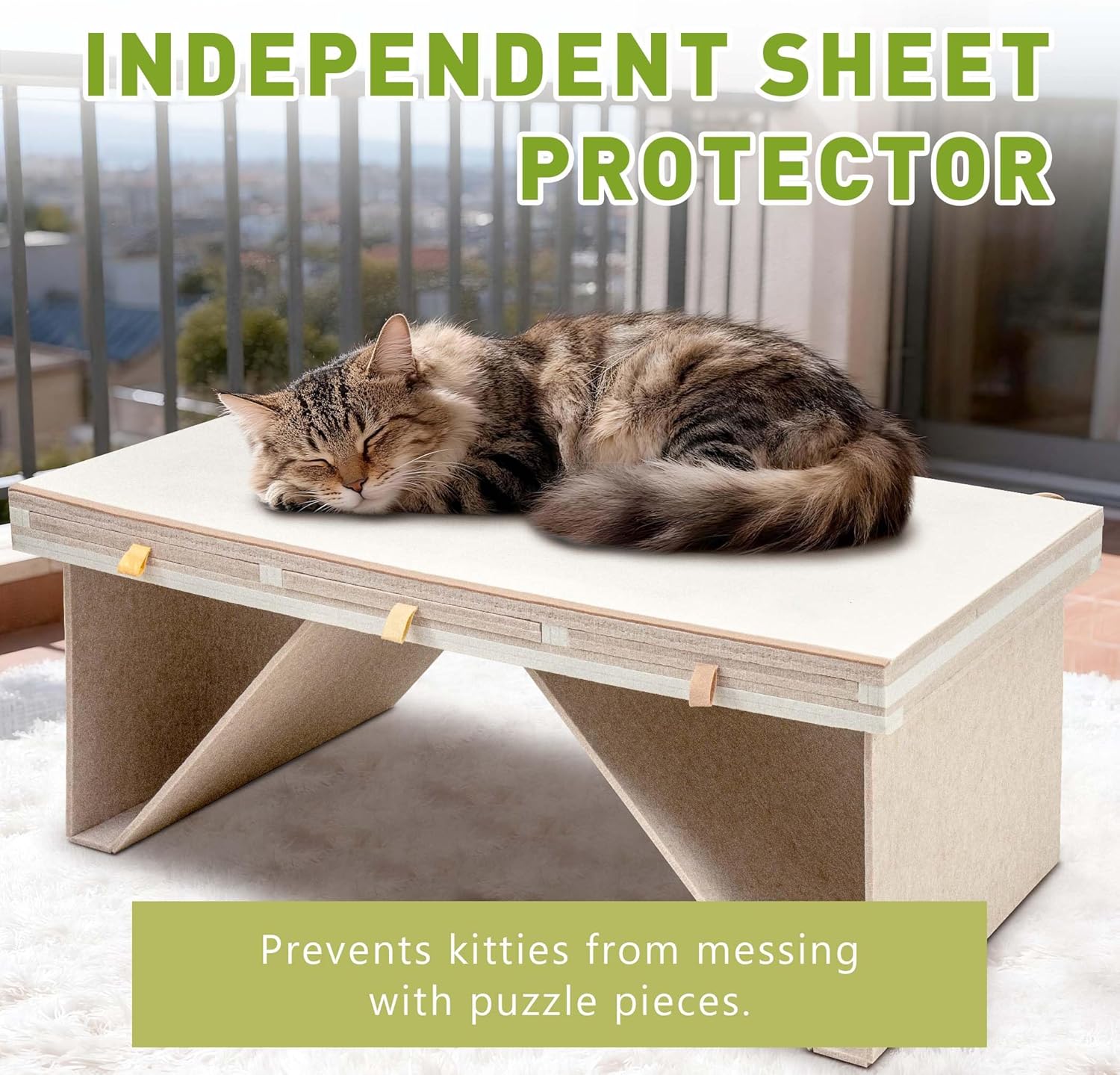 Thumbnail 3 de Tektalk Felt Jigsaw Puzzle Board with 3-Tilting-Angle, Foldable Legs, 4 Drawers & Cover (for 1500-piece puzzles)