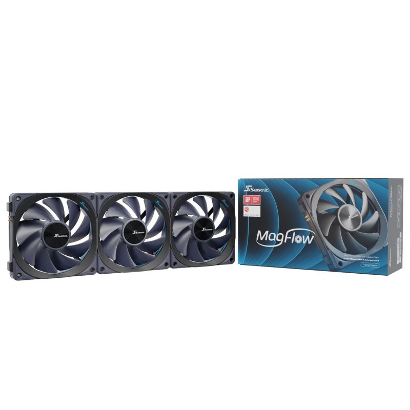 Detalle de Seasonic MagFlow 1225, ventilador de 120 mm PWM de 600-2000 RPM